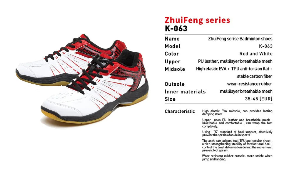 Kawasaki Professional Badminton Shoes Breathable Anti-Slippery Sport Shoes