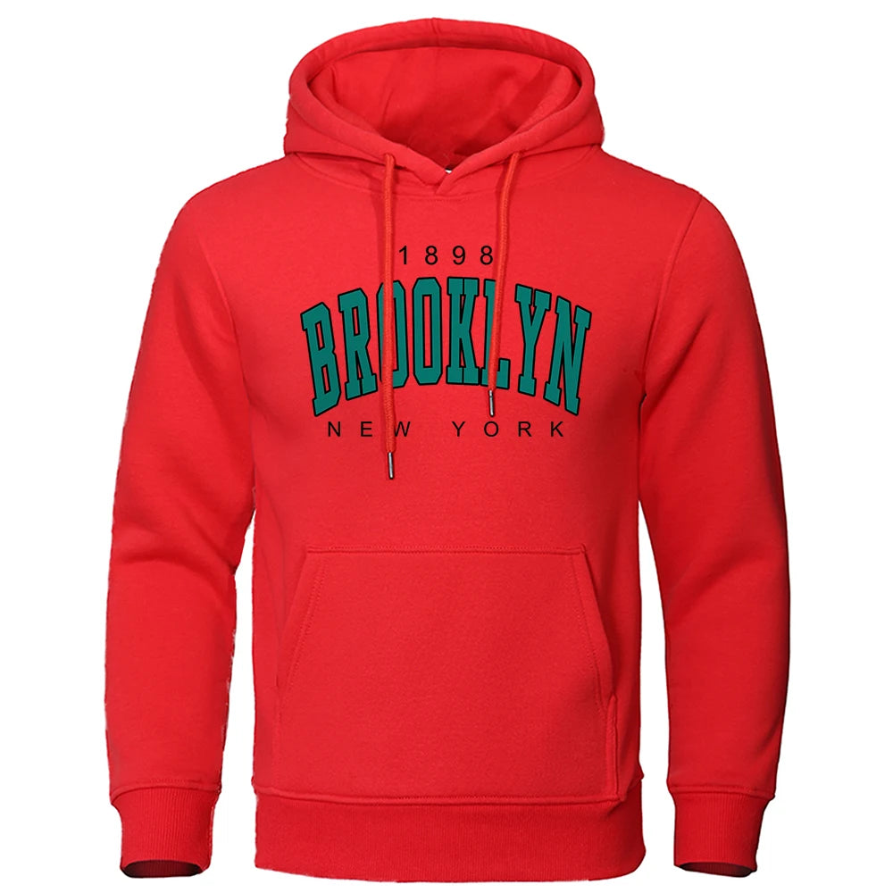 1898 Brooklyn New York Printed Mens Hoody Creativity