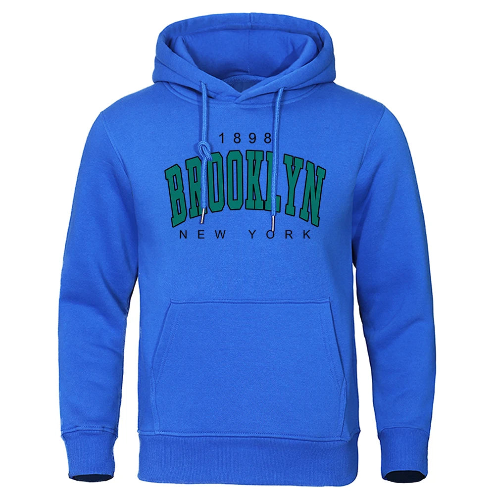1898 Brooklyn New York Printed Mens Hoody Creativity