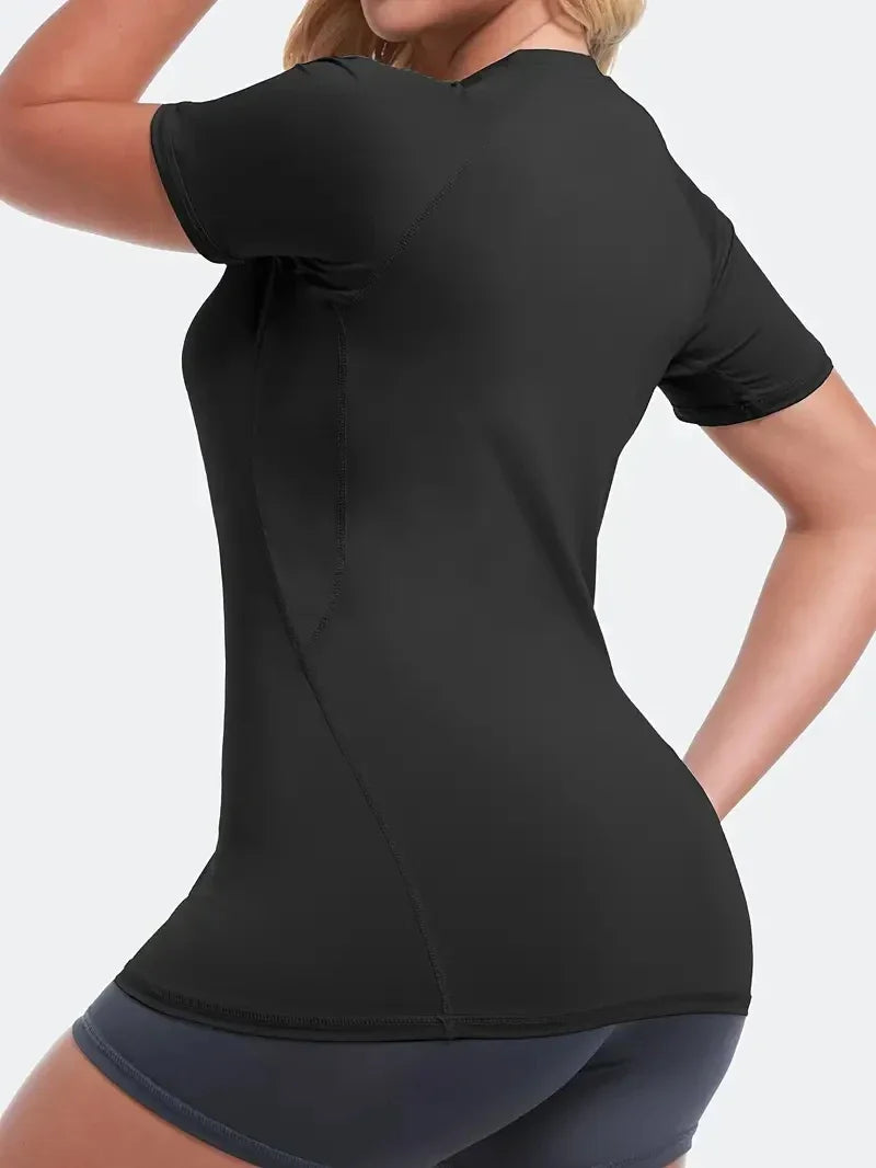 Women's Compression Shirt Short Sleeve Athletic Yoga Running