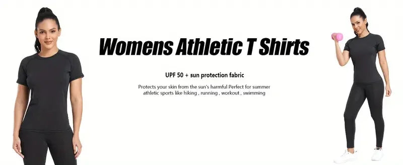 Women's Compression Shirt Short Sleeve Athletic Yoga Running