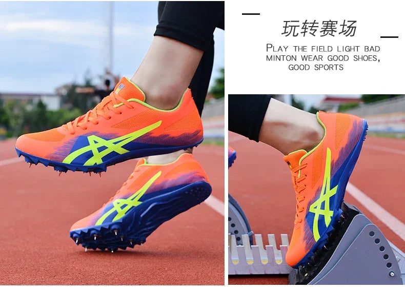 Man Professional Track Spike Shoes Track Field Sport