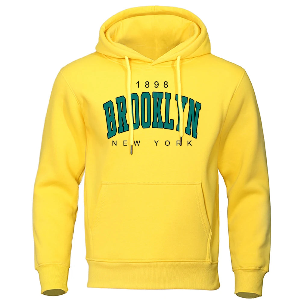 1898 Brooklyn New York Printed Mens Hoody Creativity
