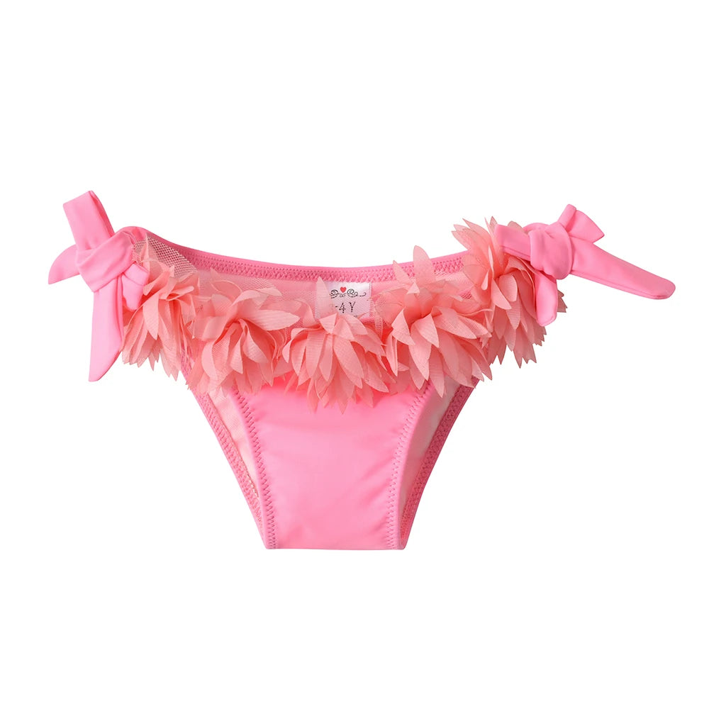 DXTON Girls Bikinis Sets Kids Ruffle Tops Shorts