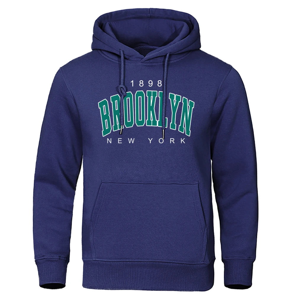 1898 Brooklyn New York Printed Mens Hoody Creativity
