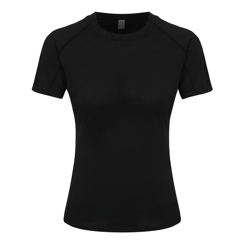 Women's Compression Shirt Short Sleeve Athletic Yoga Running