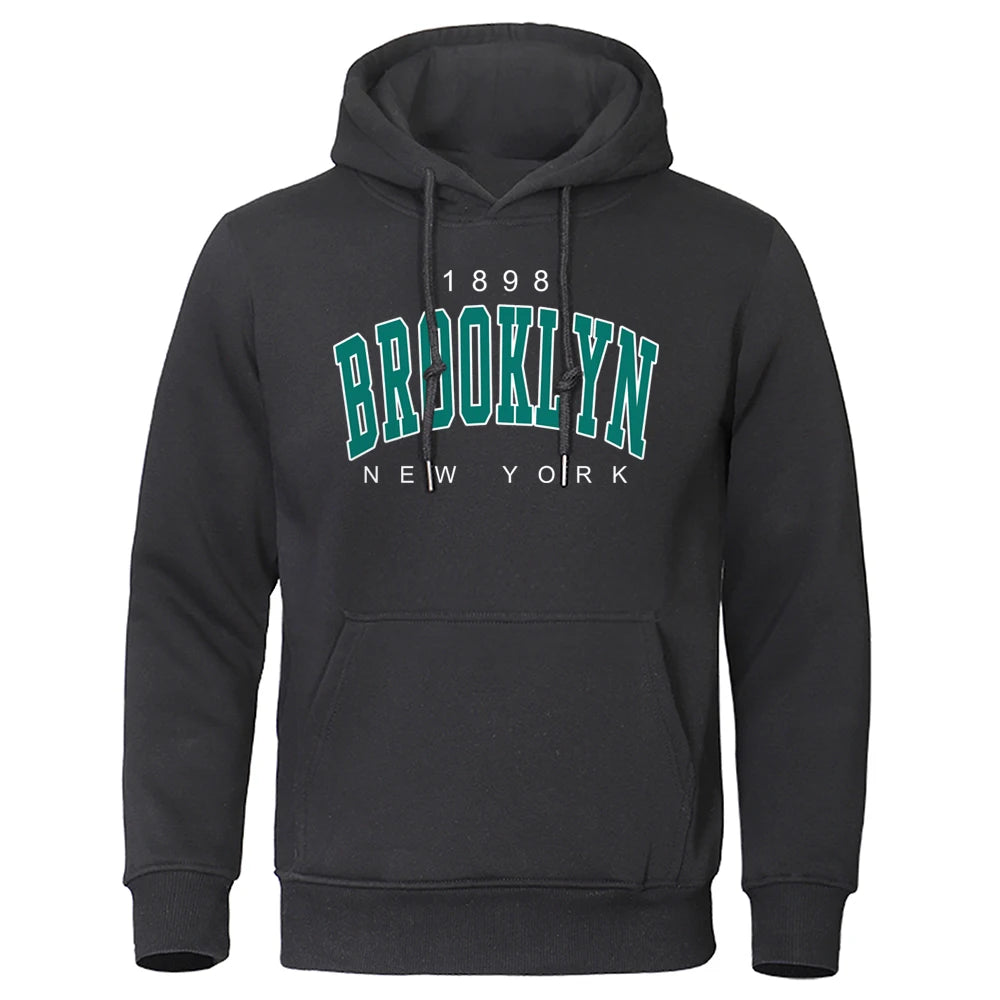 1898 Brooklyn New York Printed Mens Hoody Creativity