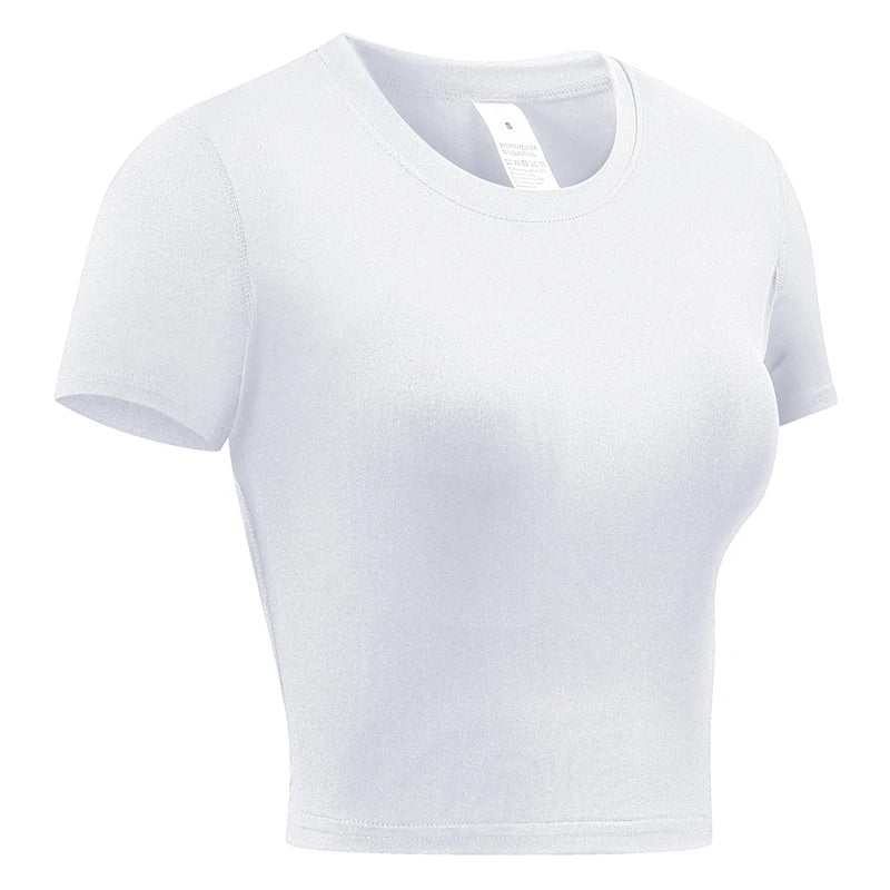 Women's Compression Shirt Short Sleeve Athletic Yoga Running