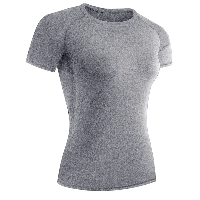 Women's Compression Shirt Short Sleeve Athletic Yoga Running