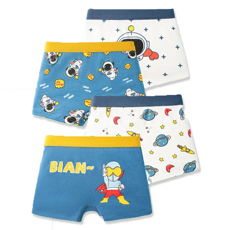 Multipack Cotton Boy Boxer Brief Fun Excavator Pattern
