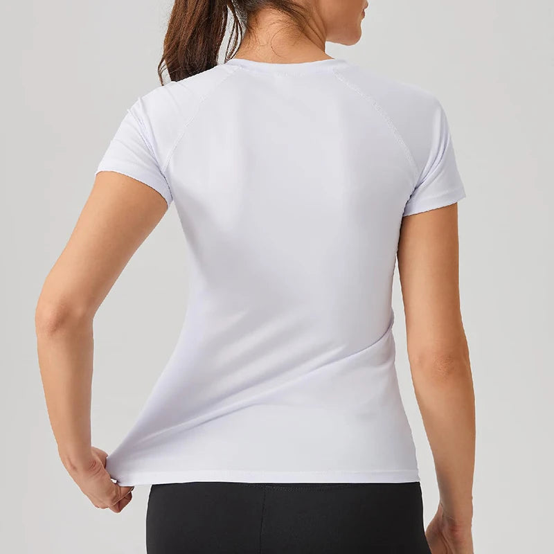 Women's Compression Shirt Short Sleeve Athletic Yoga Running