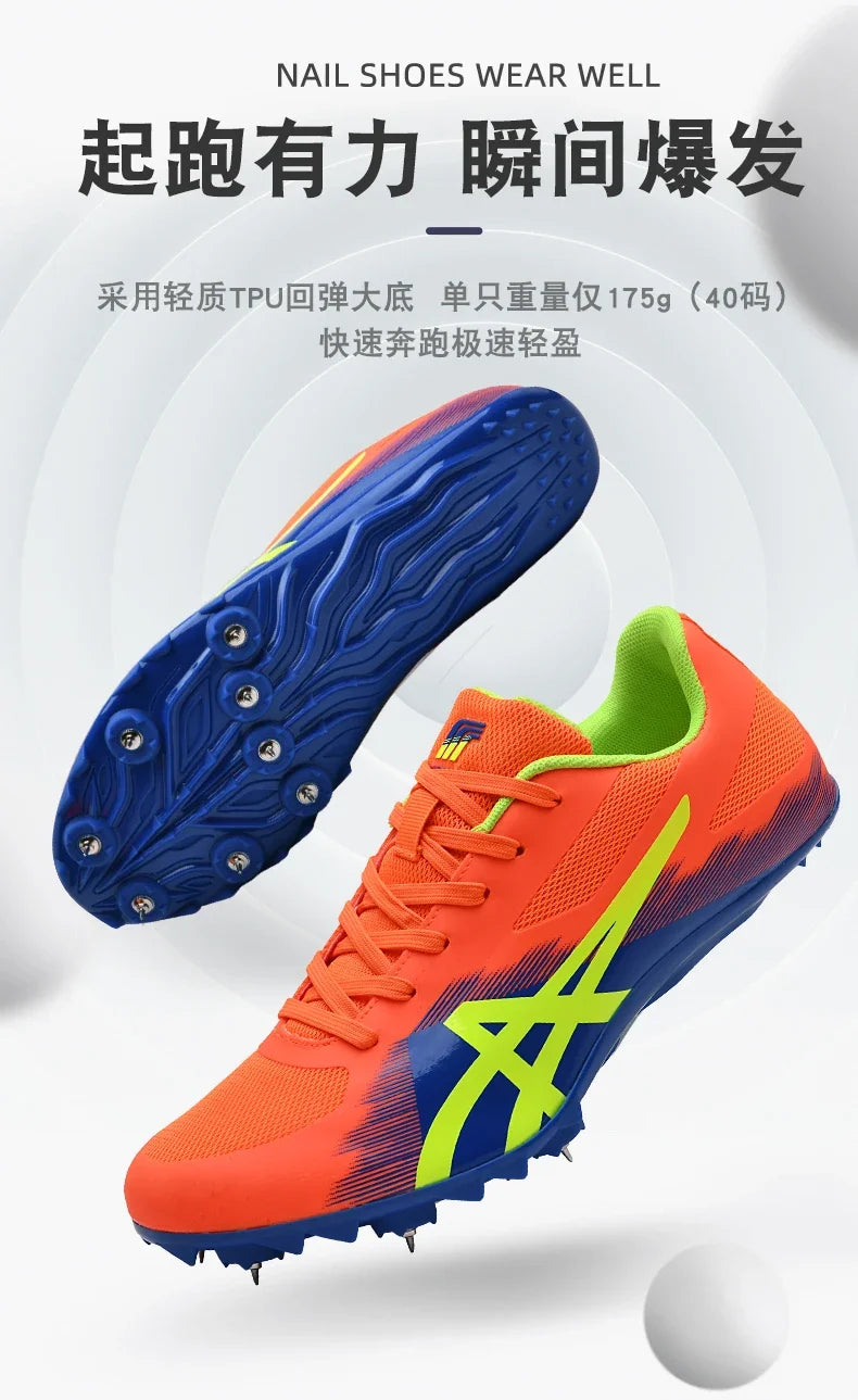 Man Professional Track Spike Shoes Track Field Sport