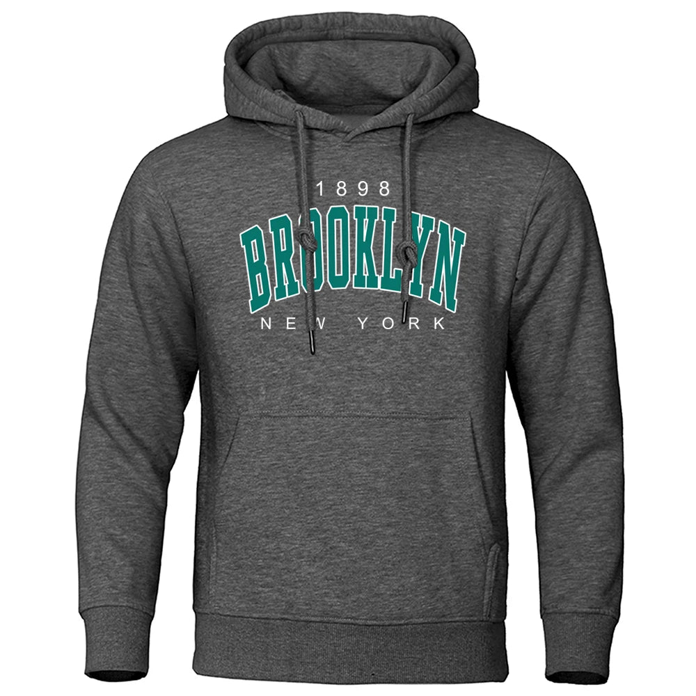 1898 Brooklyn New York Printed Mens Hoody Creativity