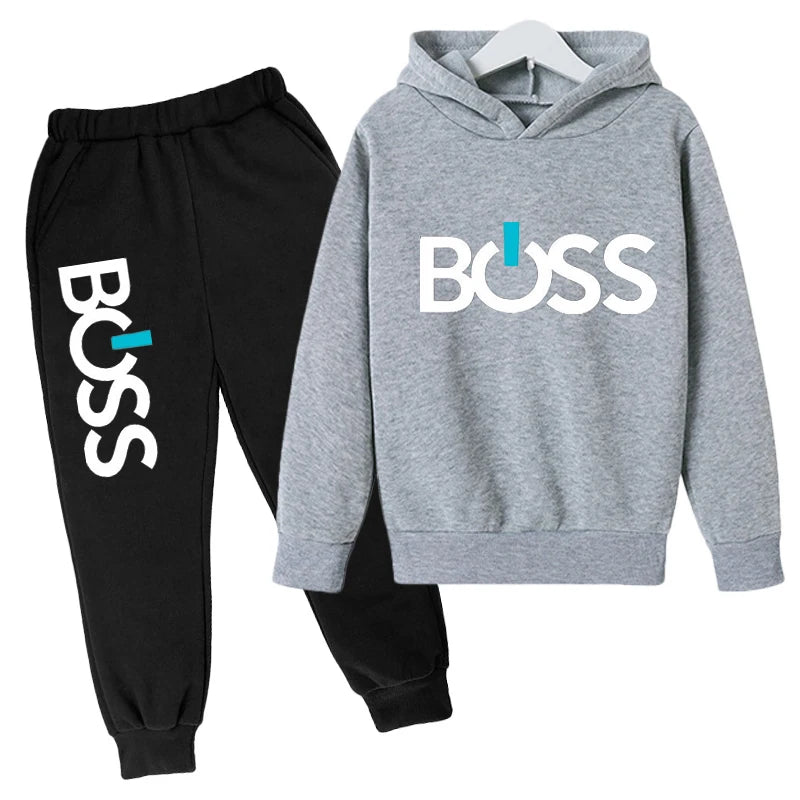 Spring Autumn Boys Girls Casual Fashion Print Pullover