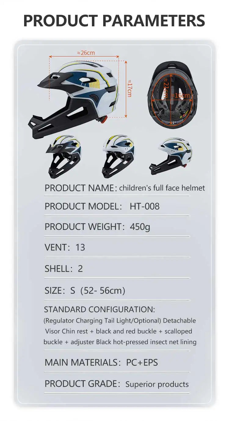 Eastinear High Quality Lightweight Children's Bicycle Helmet Full