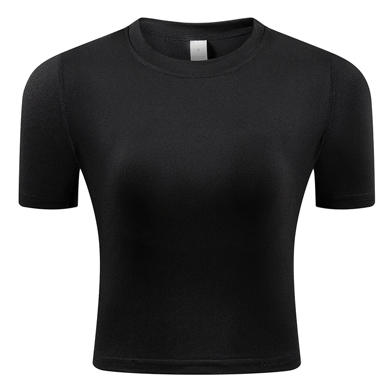 Women's Compression Shirt Short Sleeve Athletic Yoga Running