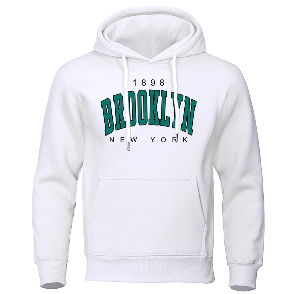 1898 Brooklyn New York Printed Mens Hoody Creativity