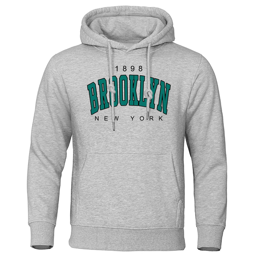 1898 Brooklyn New York Printed Mens Hoody Creativity