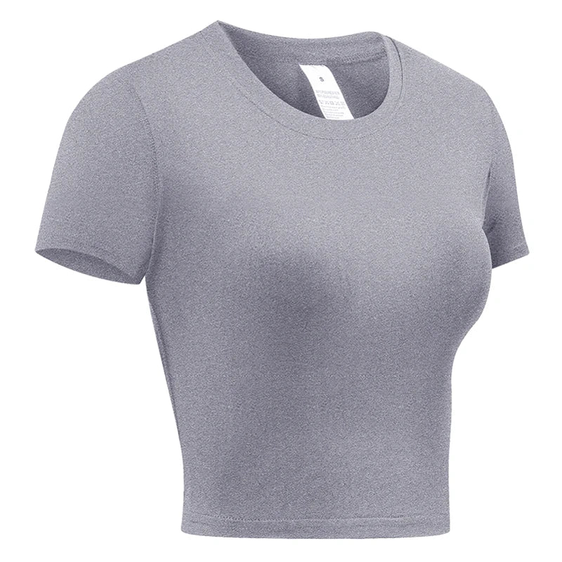 Women's Compression Shirt Short Sleeve Athletic Yoga Running