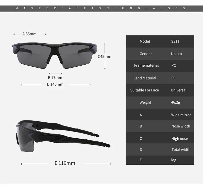 Sports Cycling Glasses for MTB and Road