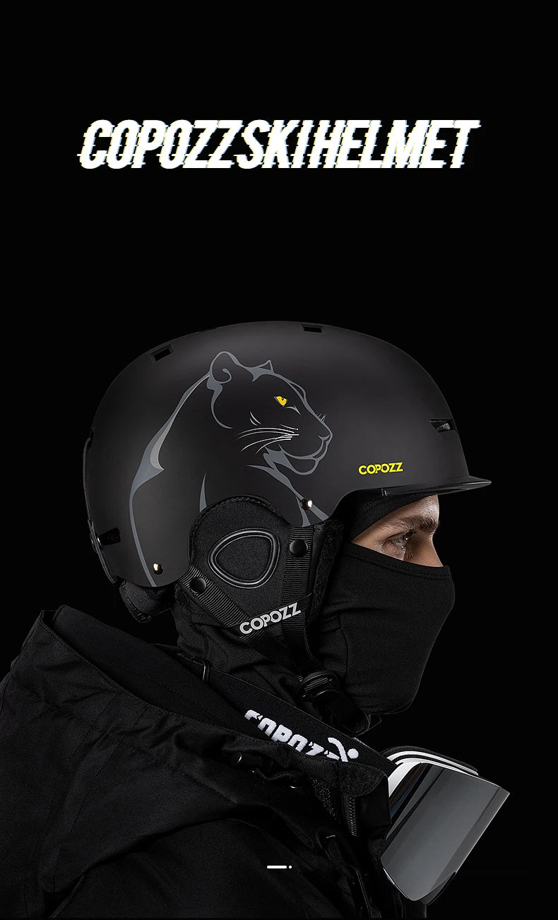 COPOZZ New Ski helmet Cartoons Half-covered Anti-impact Safety