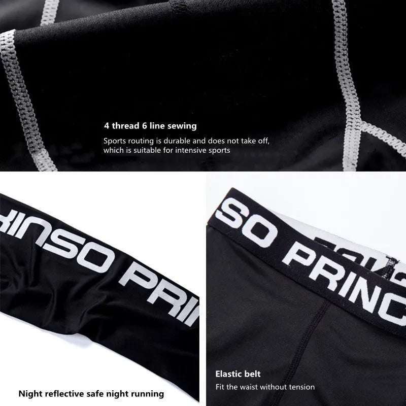 Mens Tight Gym Compression Pants Quick Dry Fit