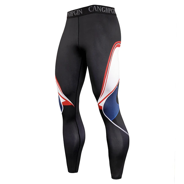 Men's Quick-Dry Compression Running Tights, image 34 of 35