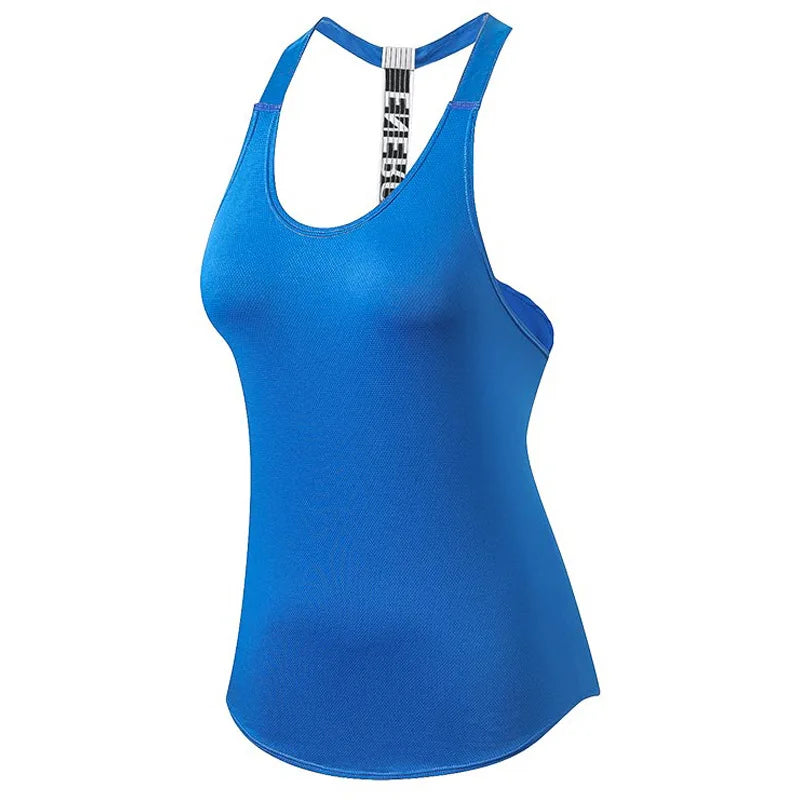 2024 Gym Tops Women's Sports Top Letter Backless