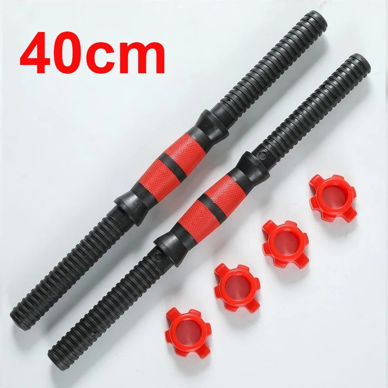 40/50cm Dumbbell Rod Solid Steel Weight Lifting Spinlock