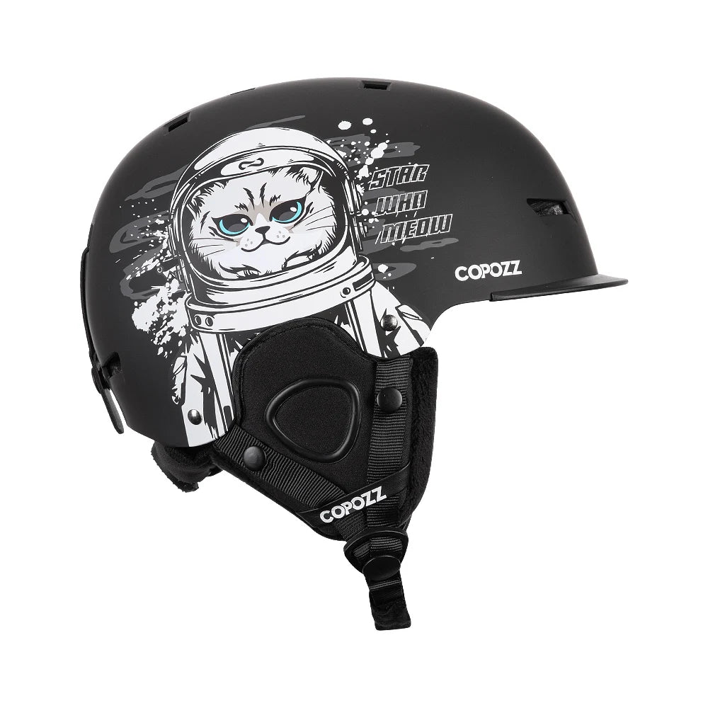 COPOZZ New Ski helmet Cartoons Half-covered Anti-impact Safety