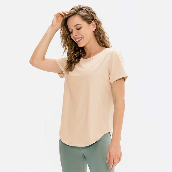 Women's Short-Sleeve Quick-Dry Yoga T-Shirt