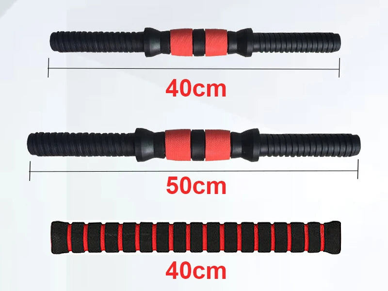 40/50cm Dumbbell Rod Solid Steel Weight Lifting Spinlock