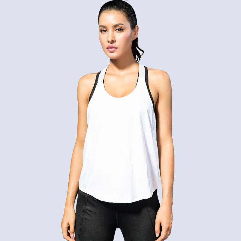 2024 Gym Tops Women's Sports Top Letter Backless
