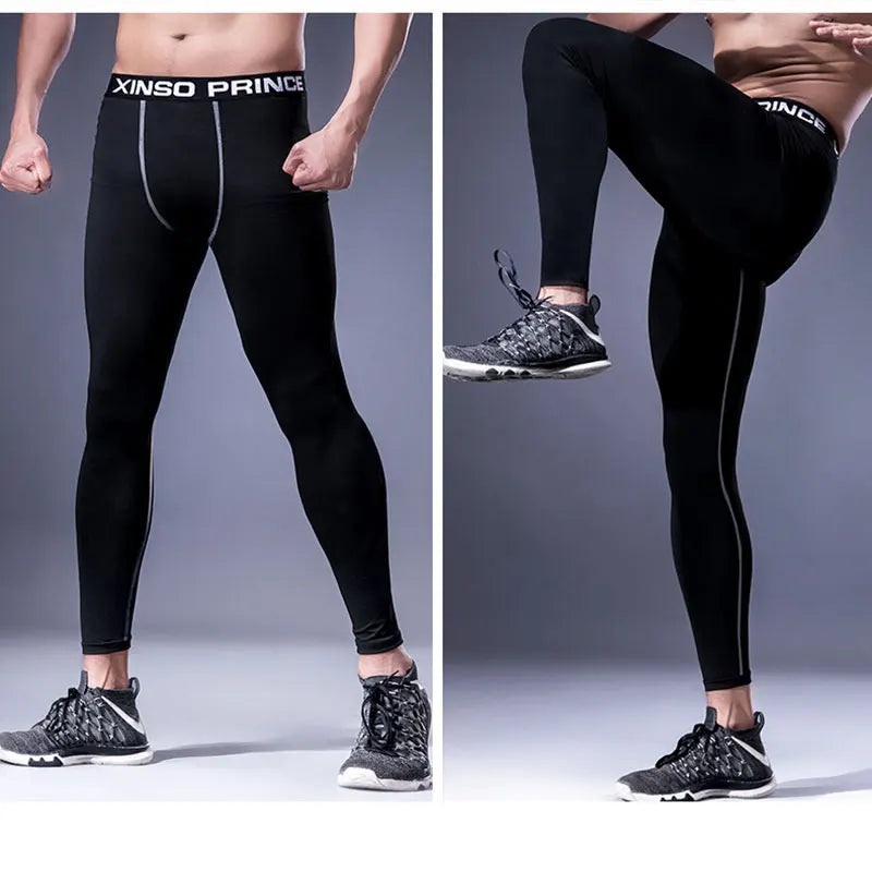 Mens Tight Gym Compression Pants Quick Dry Fit