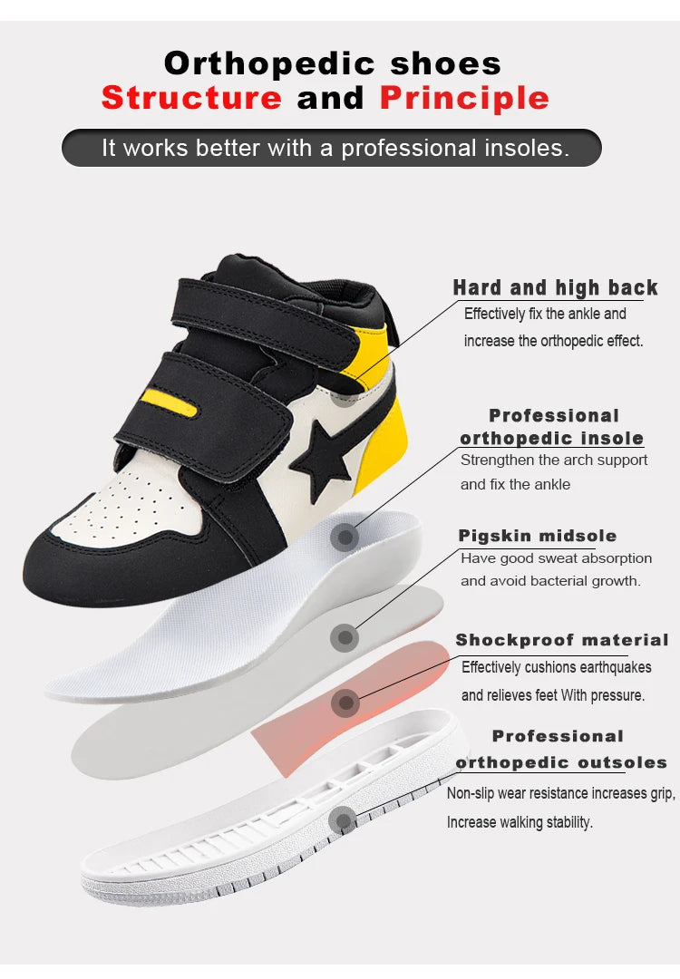 Kids Sneakers Children Orthopedic Shoes, Tip Toe Walking