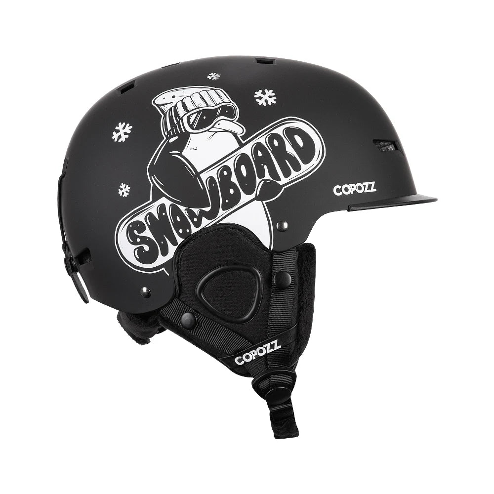 COPOZZ New Ski helmet Cartoons Half-covered Anti-impact Safety