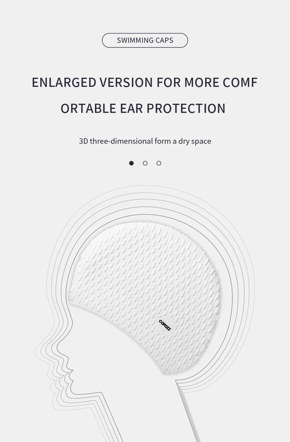 COPOZZ Water Sports Big Men Swimming Cap Pool