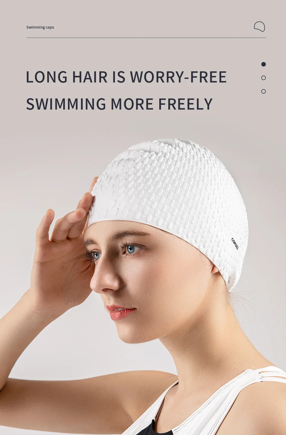 COPOZZ Men's Large Silicone Swimming Cap