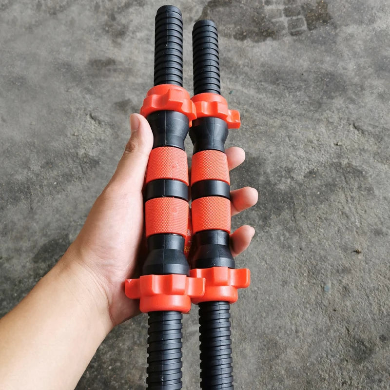 40/50cm Dumbbell Rod Solid Steel Weight Lifting Spinlock
