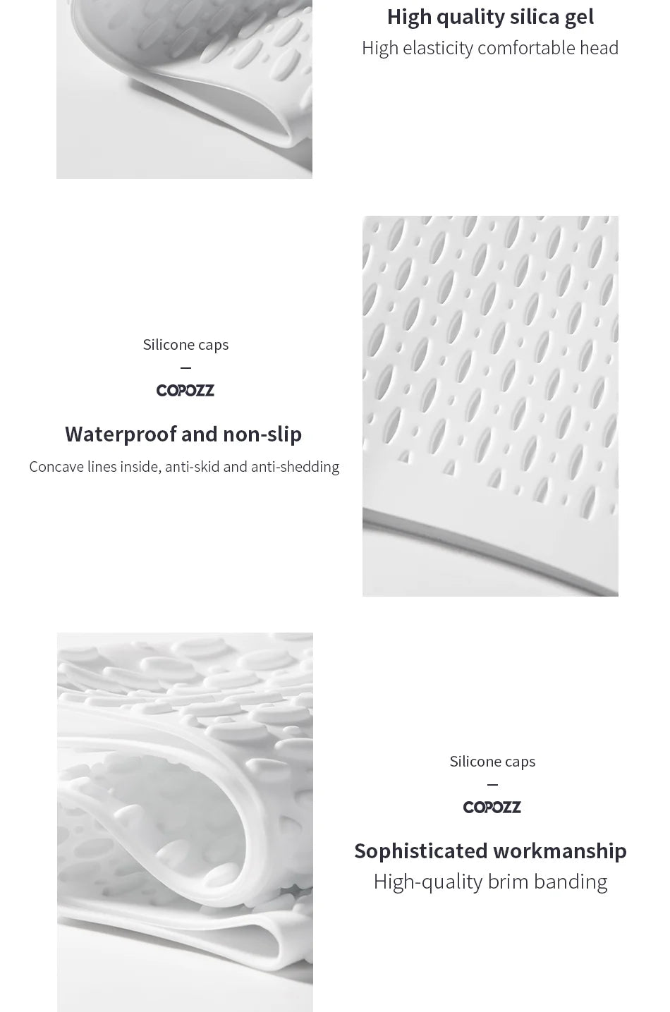 COPOZZ Water Sports Big Men Swimming Cap Pool