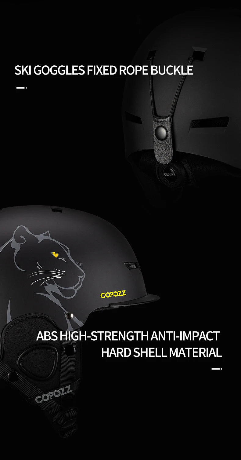COPOZZ New Ski helmet Cartoons Half-covered Anti-impact Safety