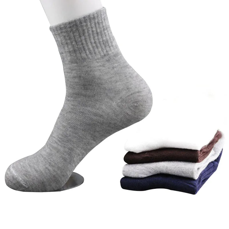 Men's All-Season Cotton Business Socks, 5 Pairs, image 4 of 10