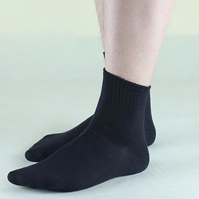 Men's All-Season Cotton Business Socks, 5 Pairs