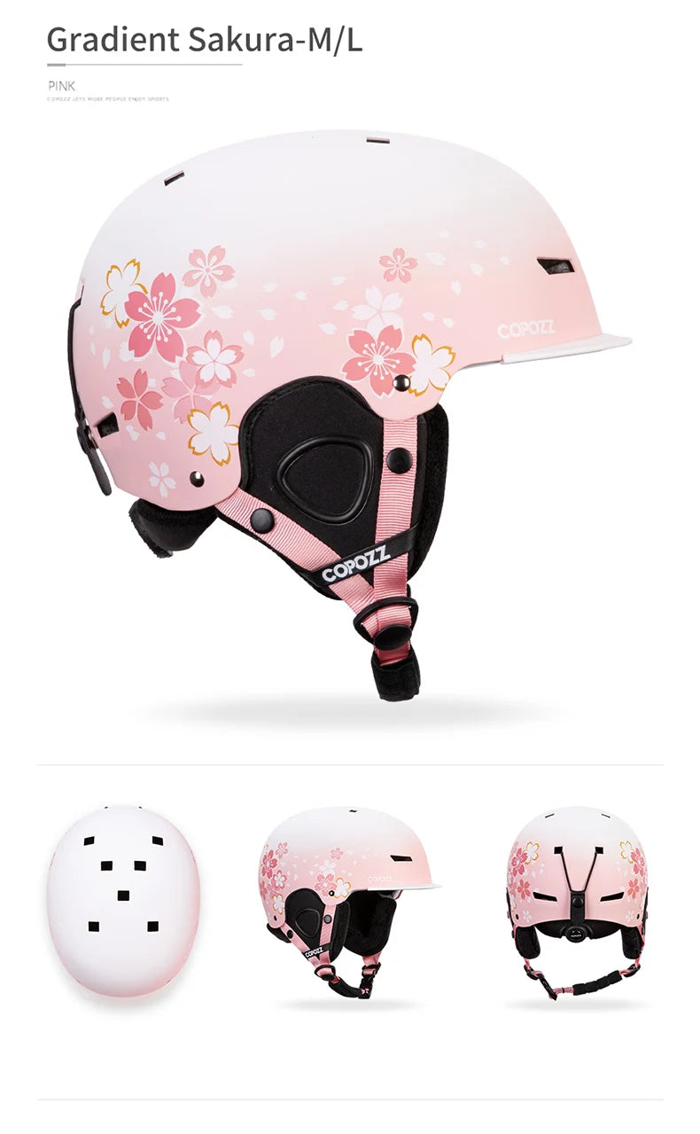 COPOZZ New Ski helmet Cartoons Half-covered Anti-impact Safety