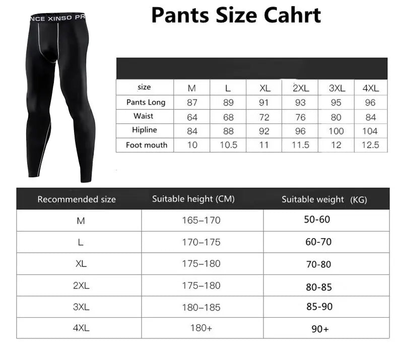 Mens Tight Gym Compression Pants Quick Dry Fit