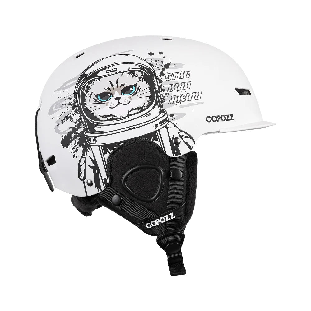 COPOZZ New Ski helmet Cartoons Half-covered Anti-impact Safety