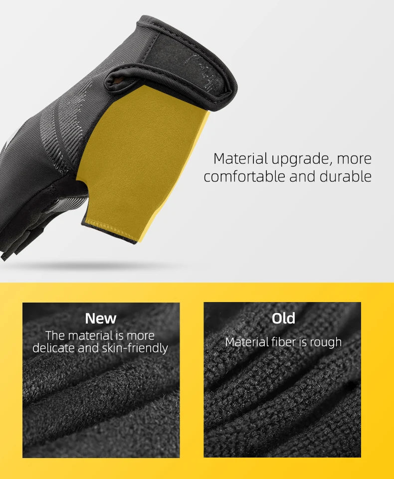 ROCKBROS Cycling Gloves Half Finger Shockproof Wear Resistant