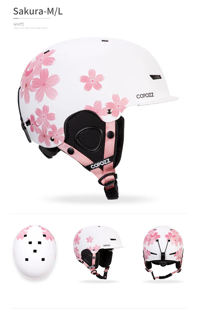 COPOZZ New Ski helmet Cartoons Half-covered Anti-impact Safety
