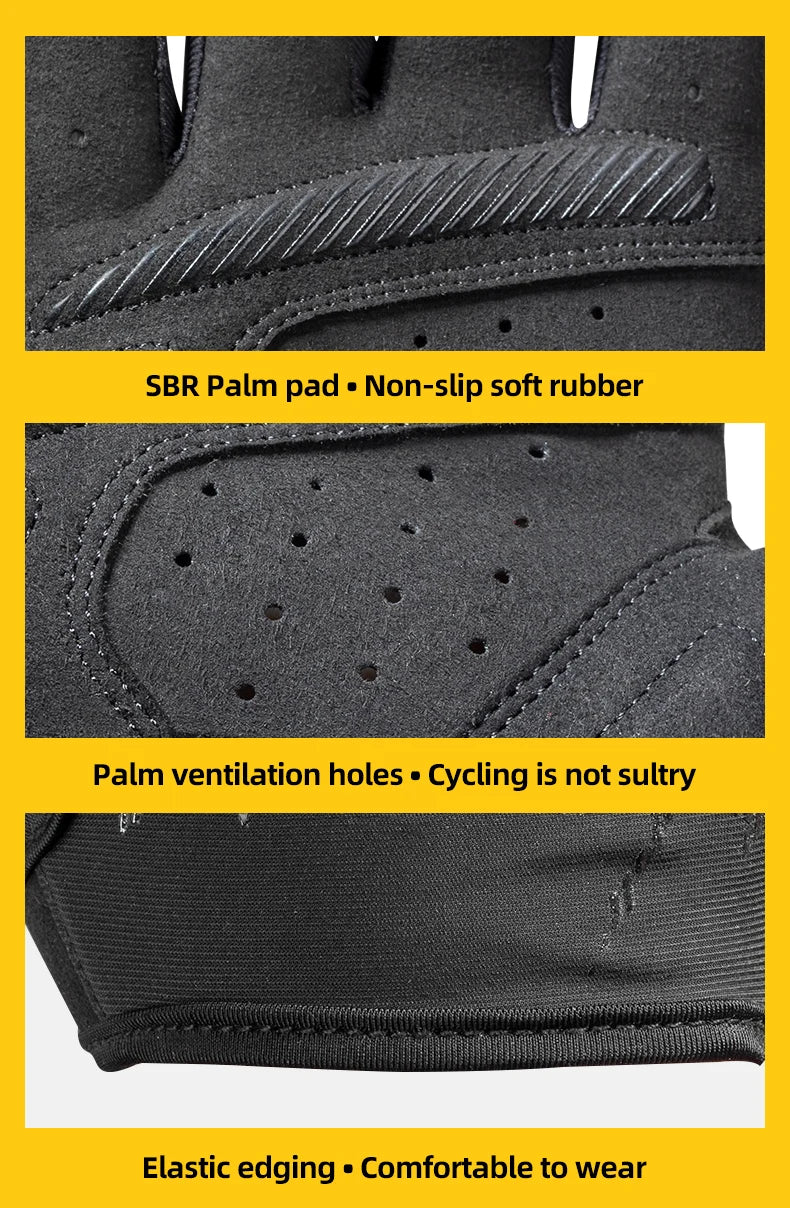 ROCKBROS Cycling Gloves Half Finger Shockproof Wear Resistant