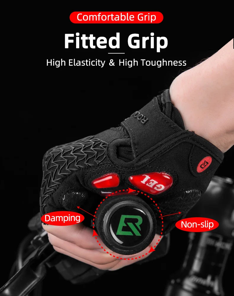 ROCKBROS Cycling Gloves Half Finger Shockproof Wear Resistant